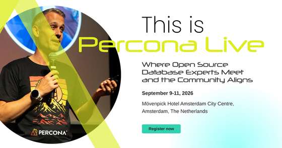 Percona Live 2026 Amsterdam!