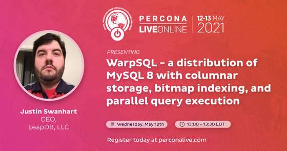 WarpSQL – A Distribution of MySQL 8 With Columnar Storage, Bitmap Indexing, and Parallel Query Execution