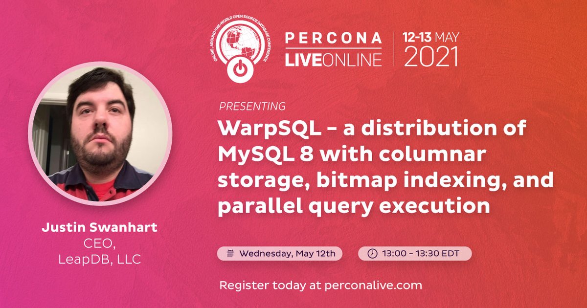 WarpSQL – A Distribution of MySQL 8 With Columnar Storage, Bitmap Indexing, and Parallel Query Execution