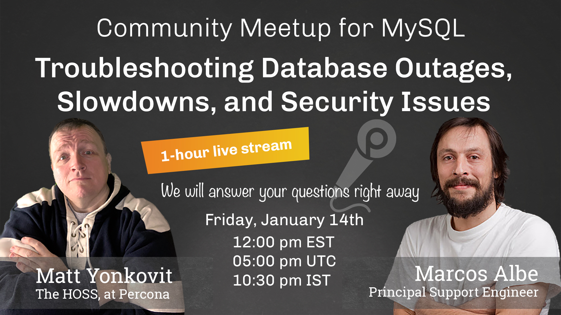 Percona MeetUp for MySQL January 2022