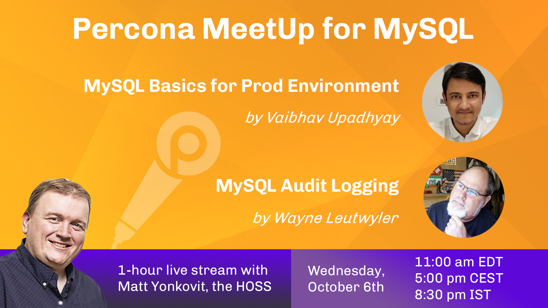 Percona MeetUp for MySQL Oct 6th 2021