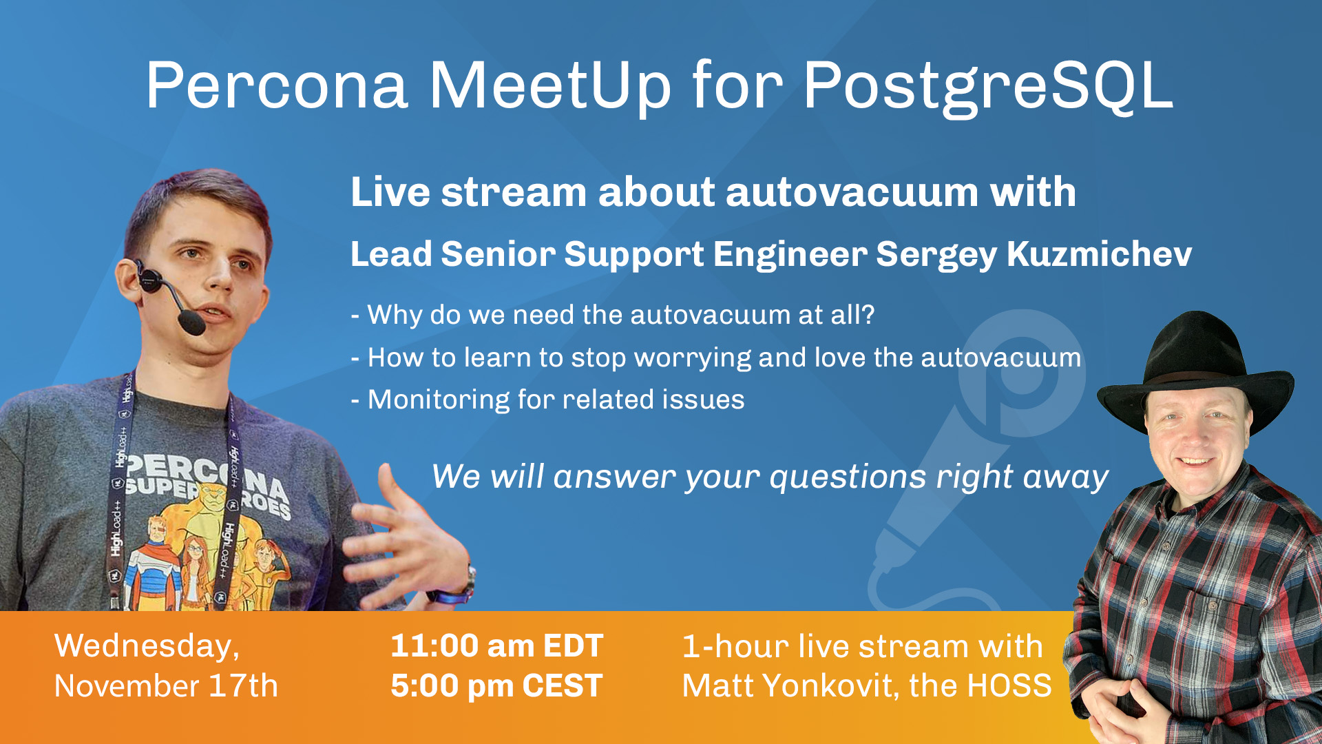 Percona MeetUp for PostgreSQL November 2021 - the Autovacuum