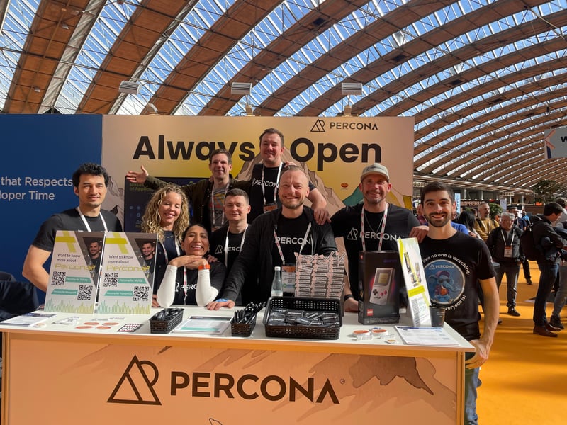 Percona booth at KubeCon Europe 2026