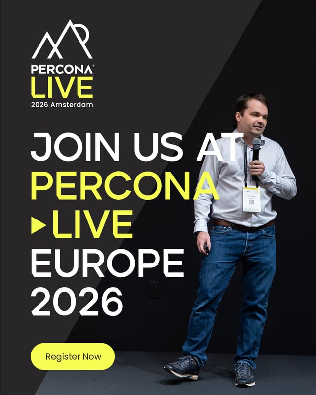 Percona Live Amsterdam, September 9–11, 2026, Mövenpick Hotel