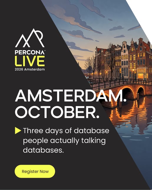 Percona Live Amsterdam, September 9–11, 2026, Mövenpick Hotel