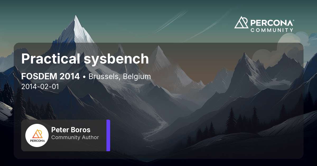 Practical sysbench