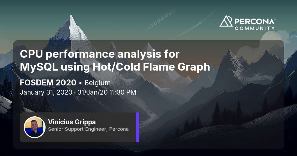 CPU performance analysis for MySQL using Hot/Cold Flame Graph