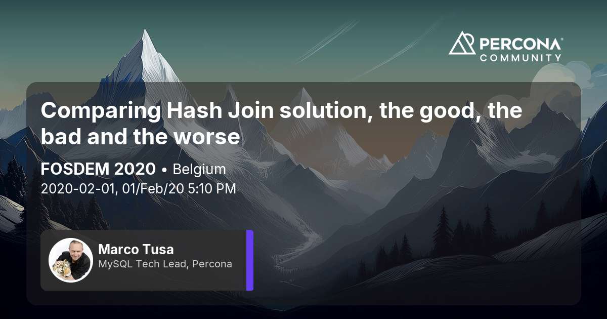 Comparing Hash Join solution, the good, the bad and the worse
