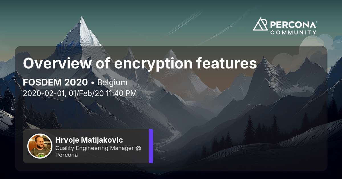 Overview of encryption features