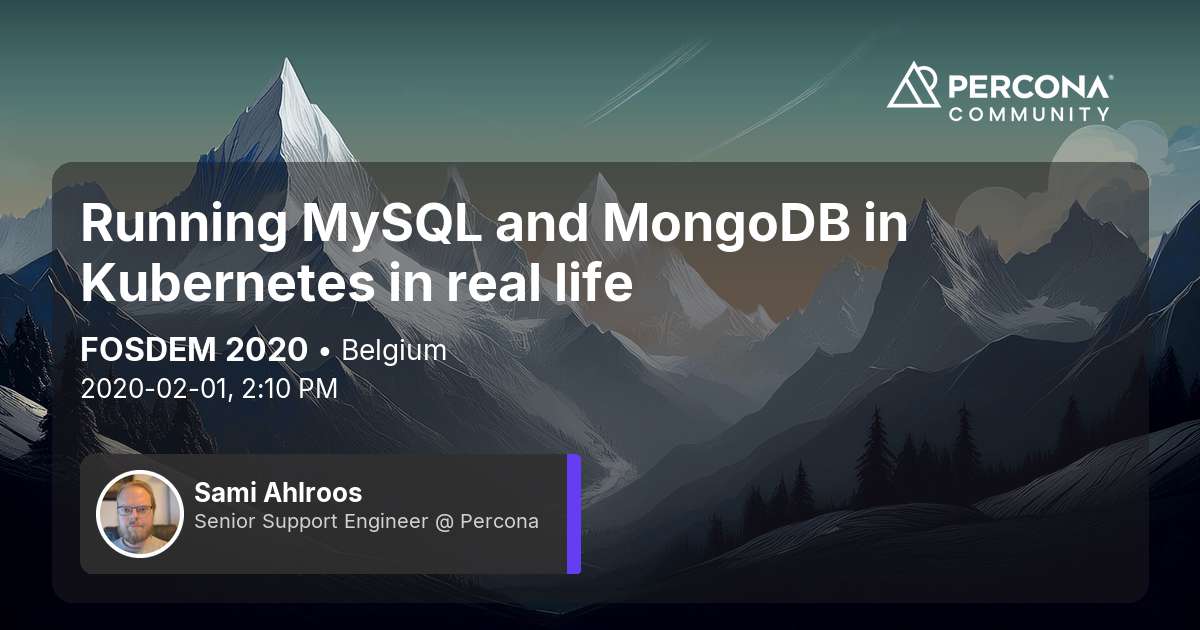 Running MySQL and MongoDB in Kubernetes in real life