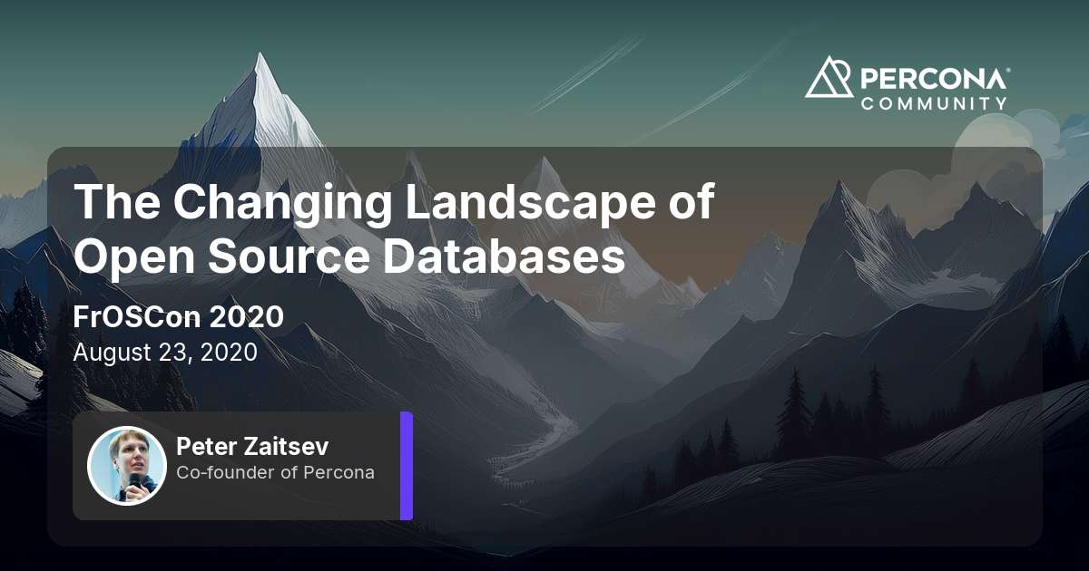 The Changing Landscape of Open Source Databases