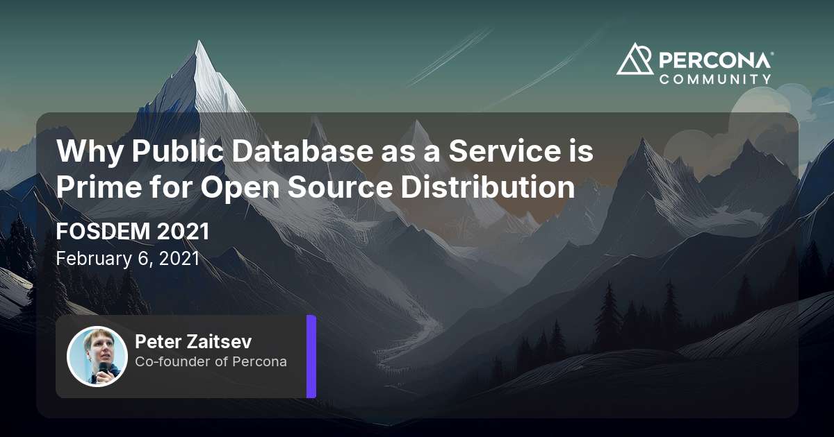 Why Public Database as a Service is Prime for Open Source Distribution