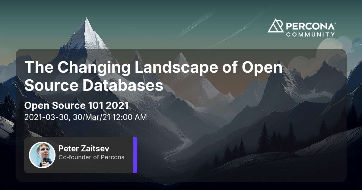 The Changing Landscape of Open Source Databases