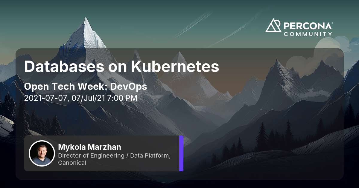 Databases on Kubernetes