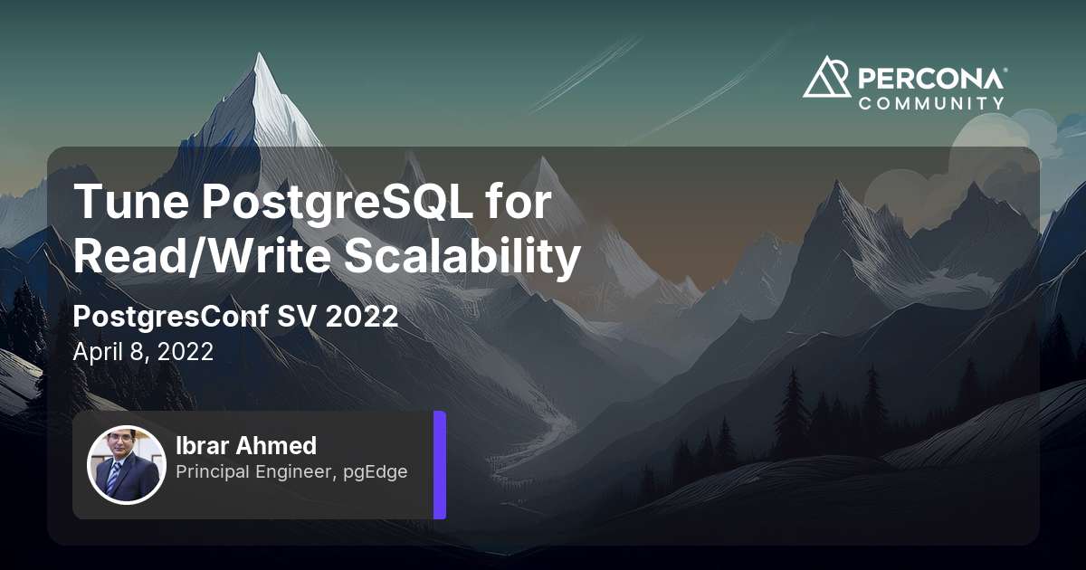 Tune PostgreSQL for Read/Write Scalability
