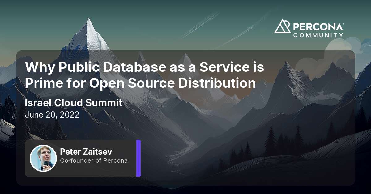 Why Public Database as a Service is Prime for Open Source Distribution