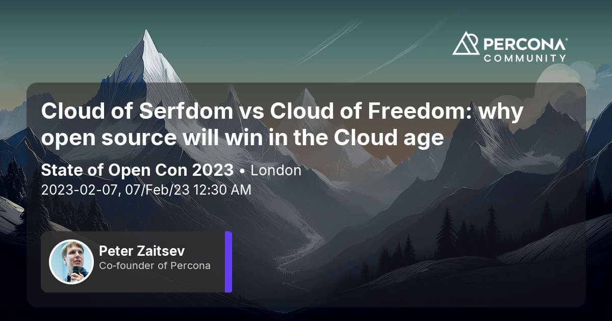 Cloud of Serfdom vs Cloud of Freedom: why open source will win in the Cloud age