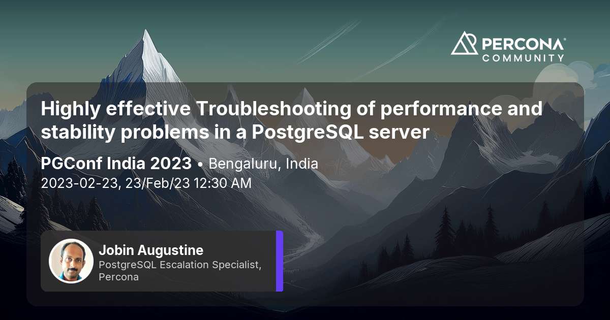 Highly effective Troubleshooting of performance and stability problems in a PostgreSQL server