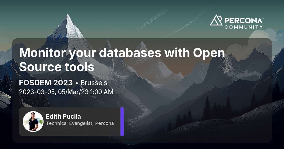 Monitor your databases with Open Source tools