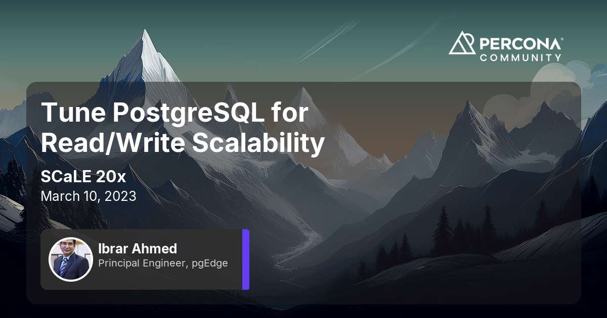 Tune PostgreSQL for Read/Write Scalability