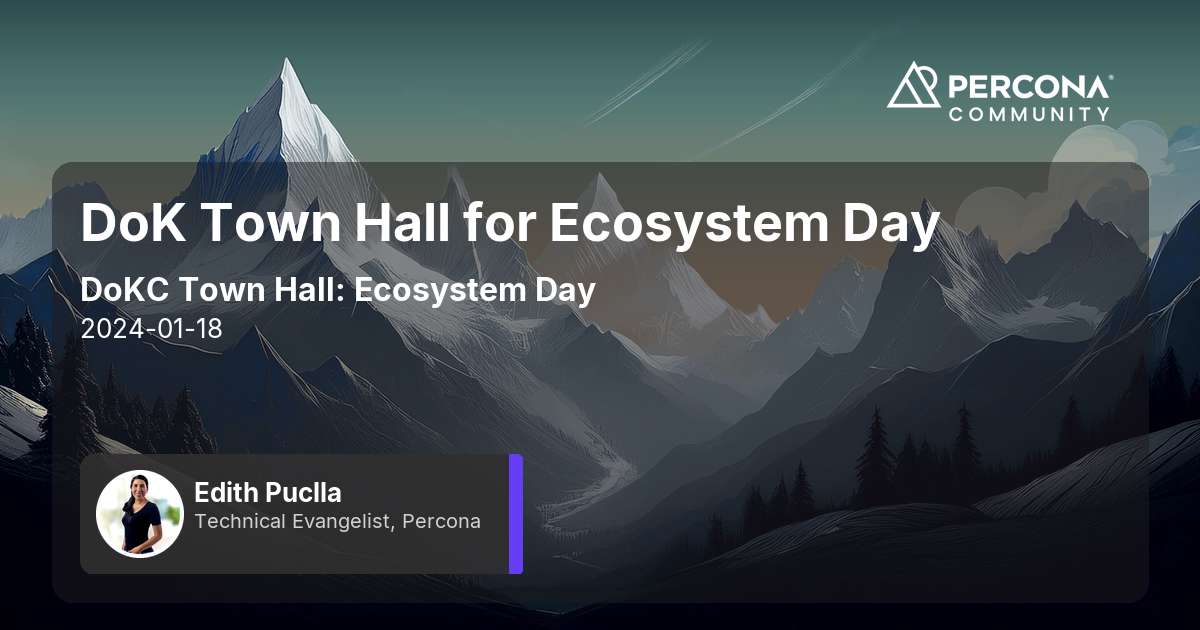 DoK Town Hall for Ecosystem Day