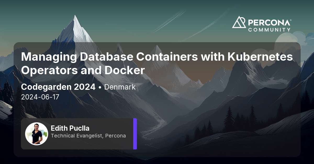 Managing Database Containers with Kubernetes Operators and Docker