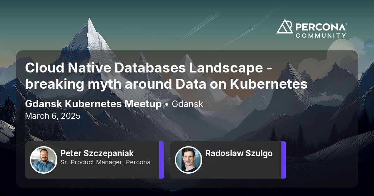 Cloud Native Databases Landscape - breaking myth around Data on Kubernetes