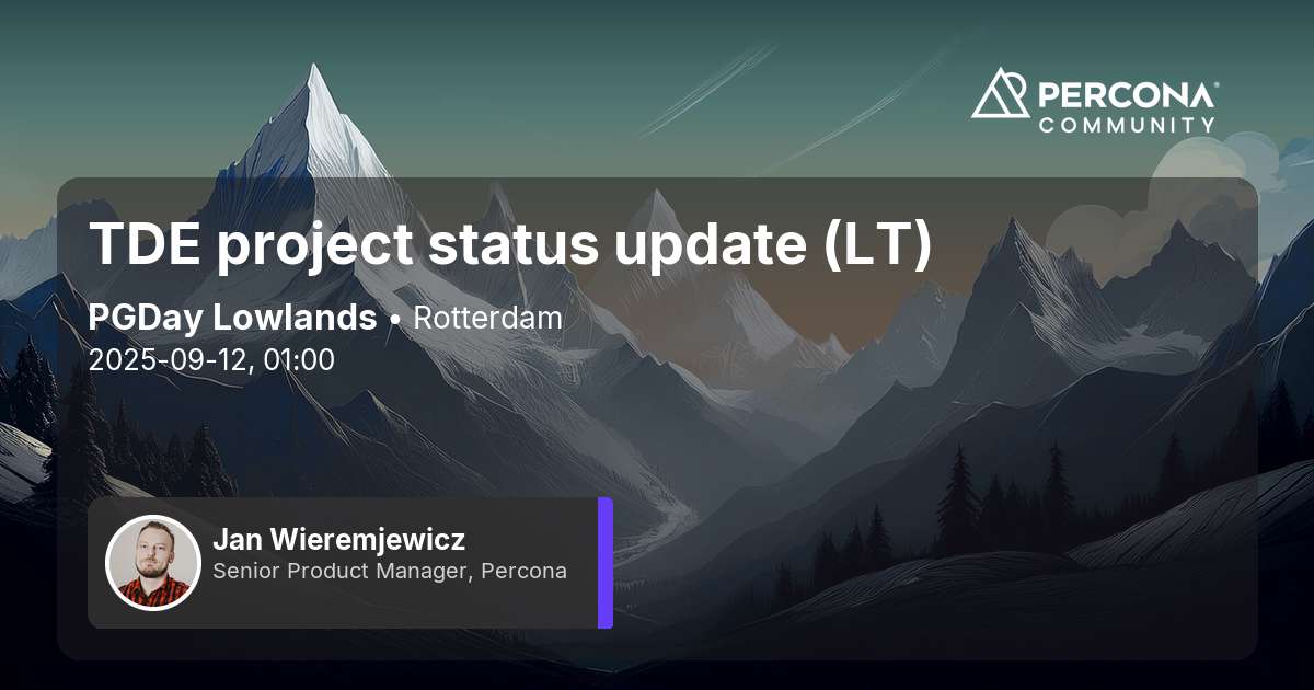 TDE project status update (LT)