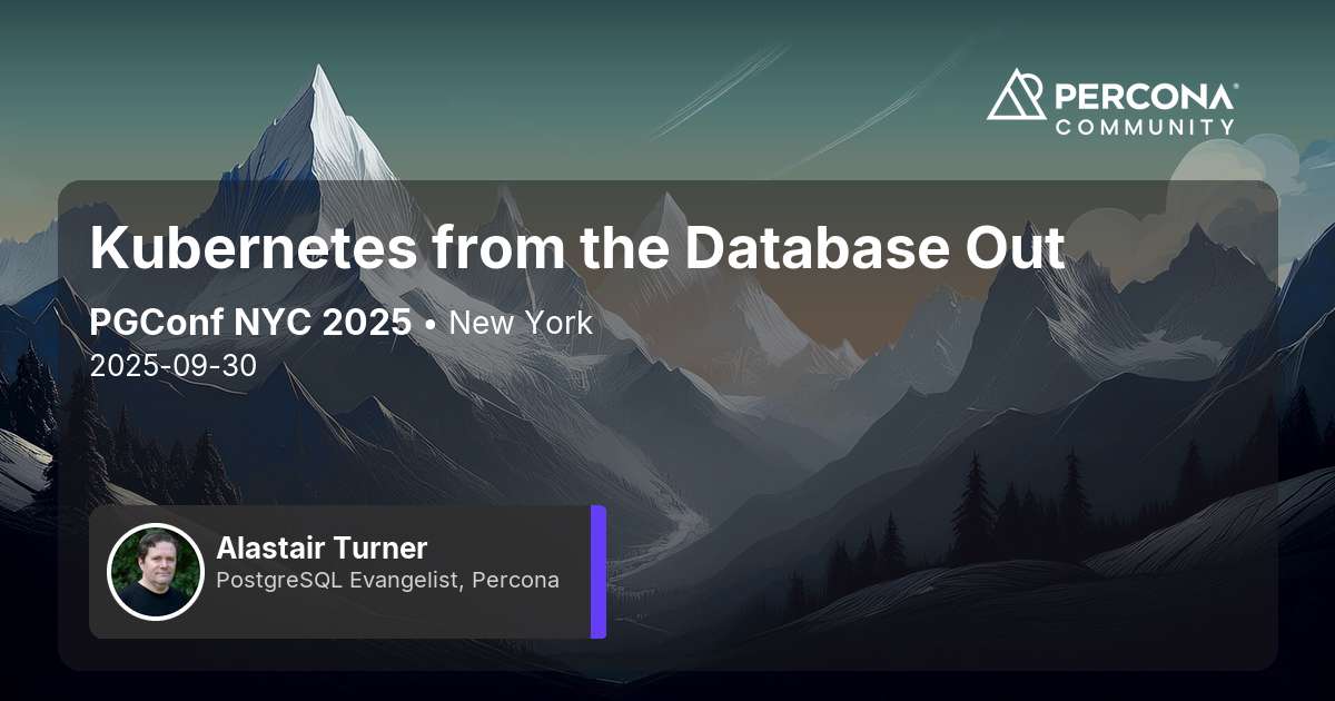 Kubernetes from the Database Out