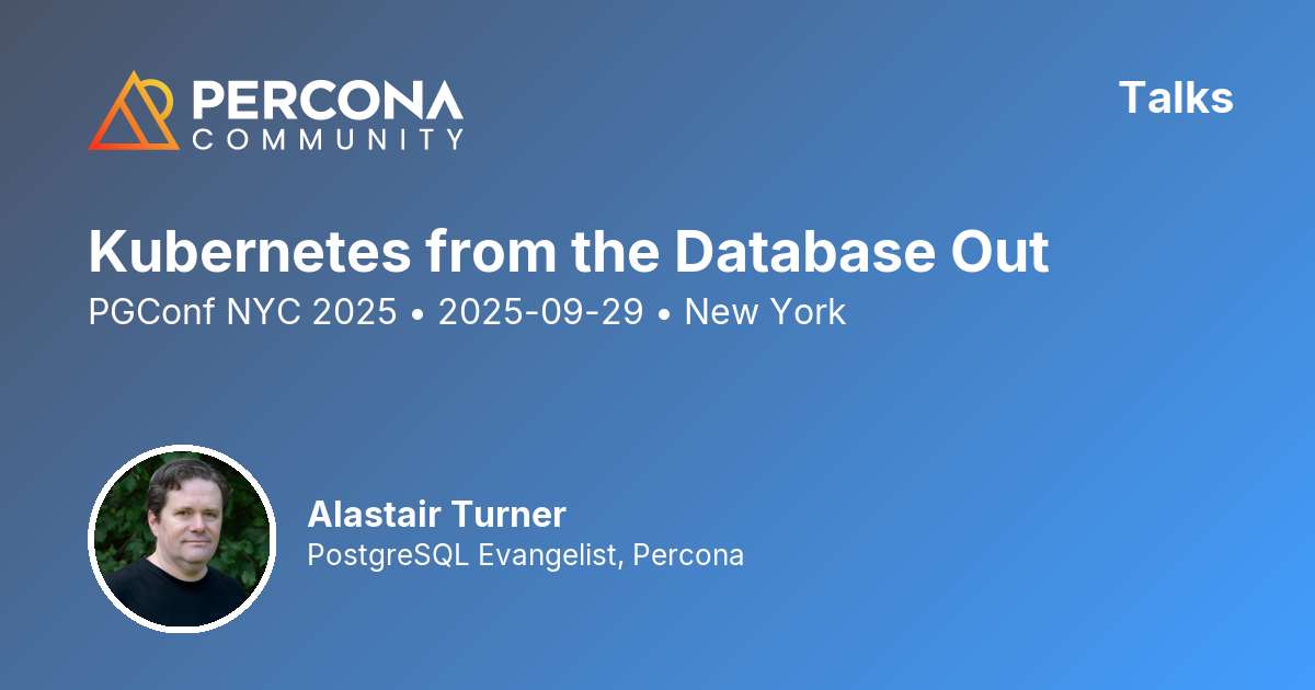 Kubernetes from the Database Out