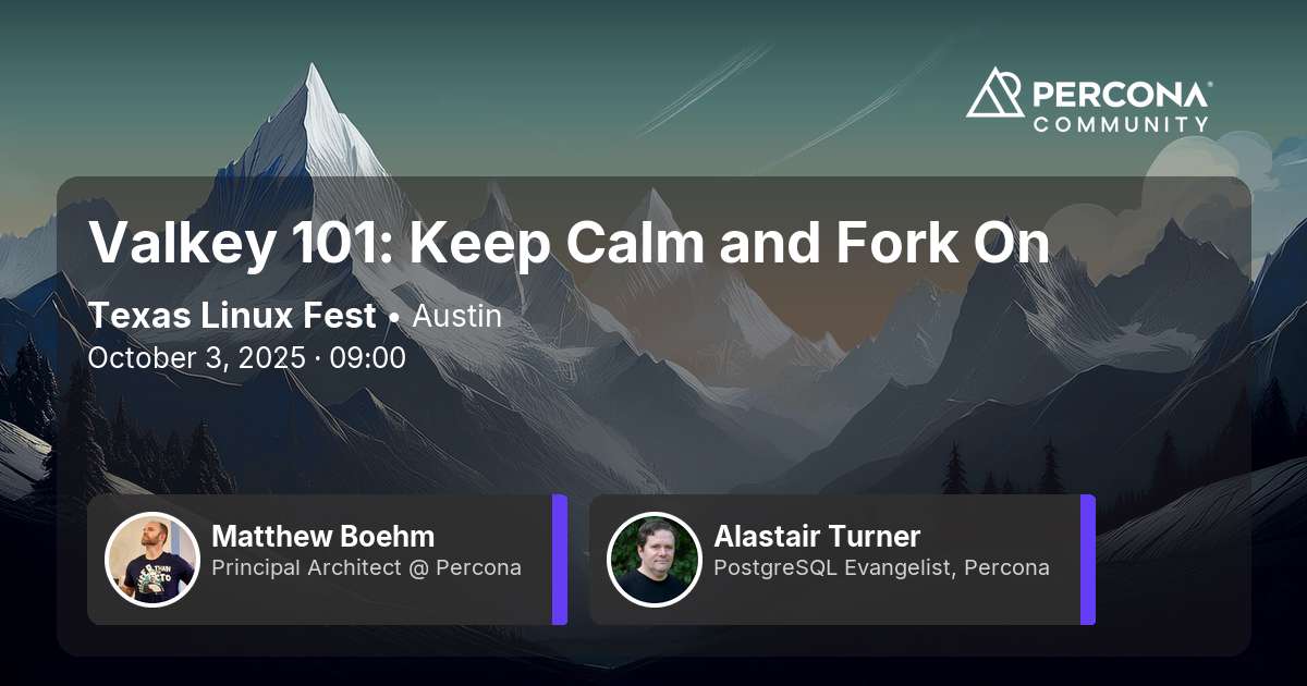 Valkey 101: Keep Calm and Fork On