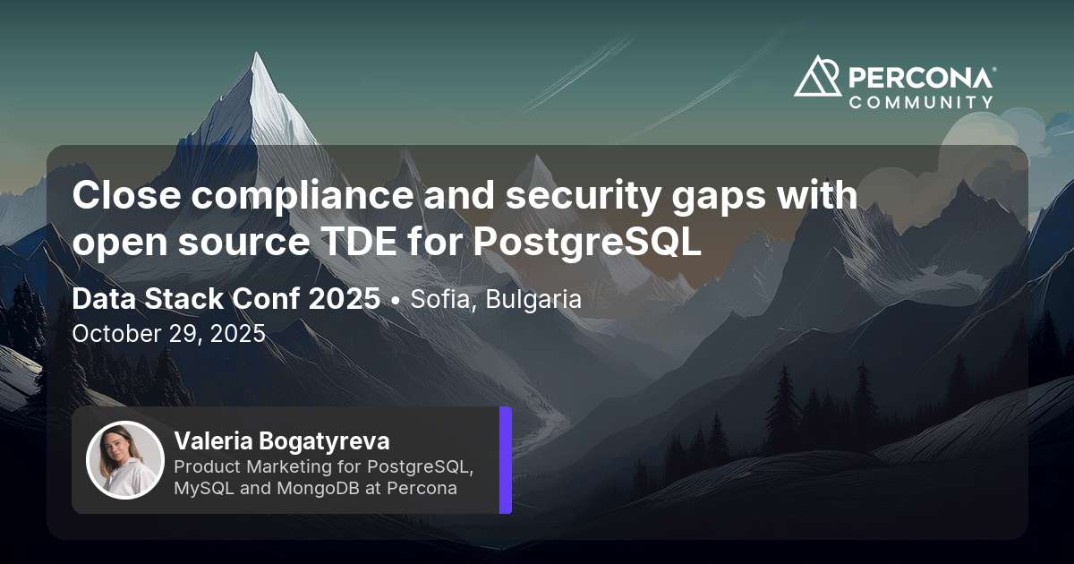 Close compliance and security gaps with open source TDE for PostgreSQL