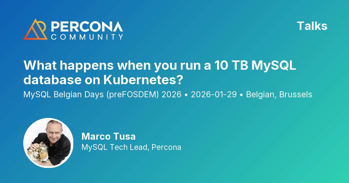 What happens when you run a 10 TB MySQL database on Kubernetes?