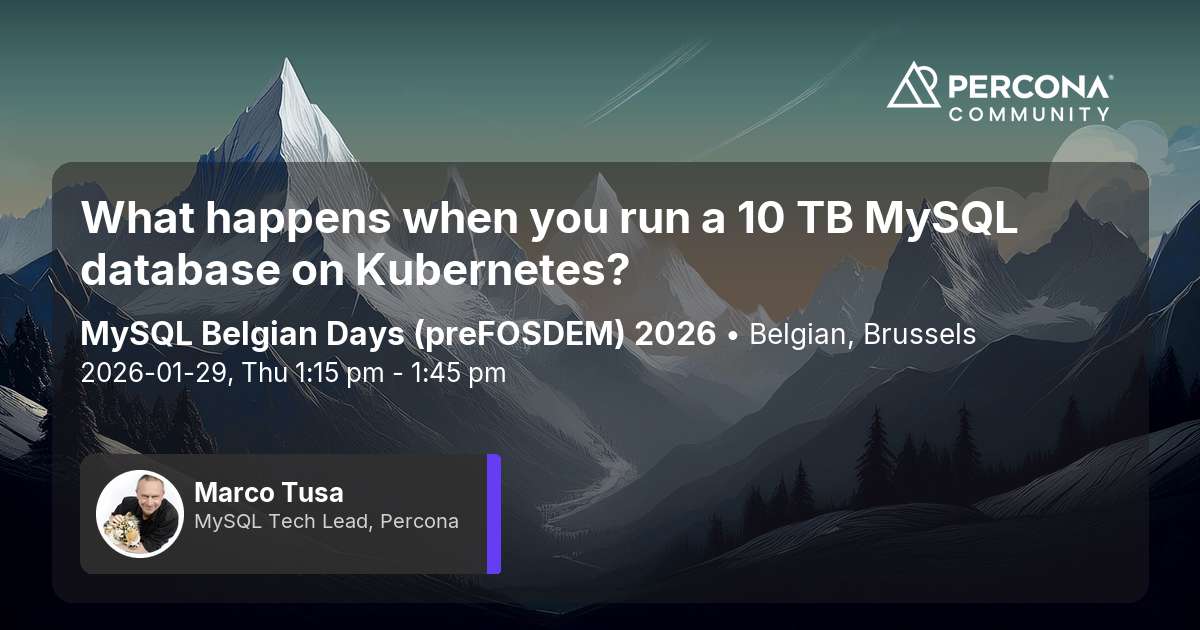What happens when you run a 10 TB MySQL database on Kubernetes?
