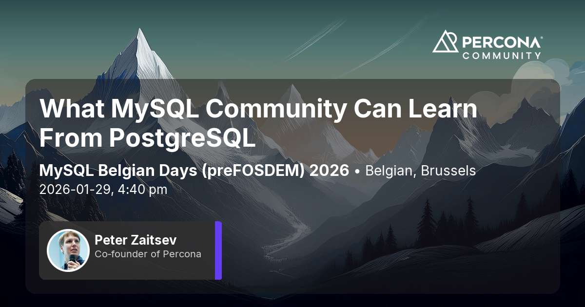 What MySQL Community Can Learn From PostgreSQL