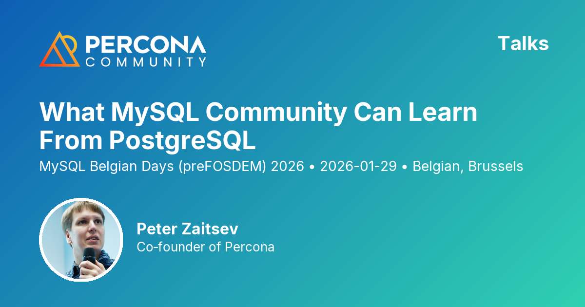 What MySQL Community Can Learn From PostgreSQL
