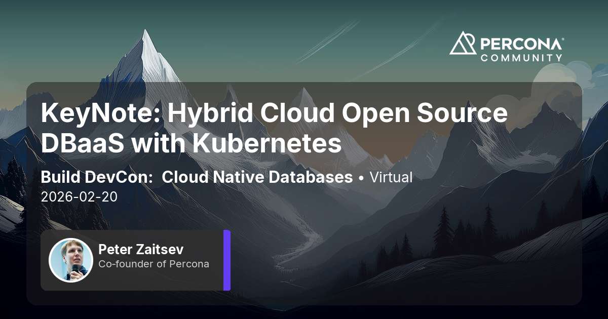KeyNote: Hybrid Cloud Open Source DBaaS with Kubernetes
