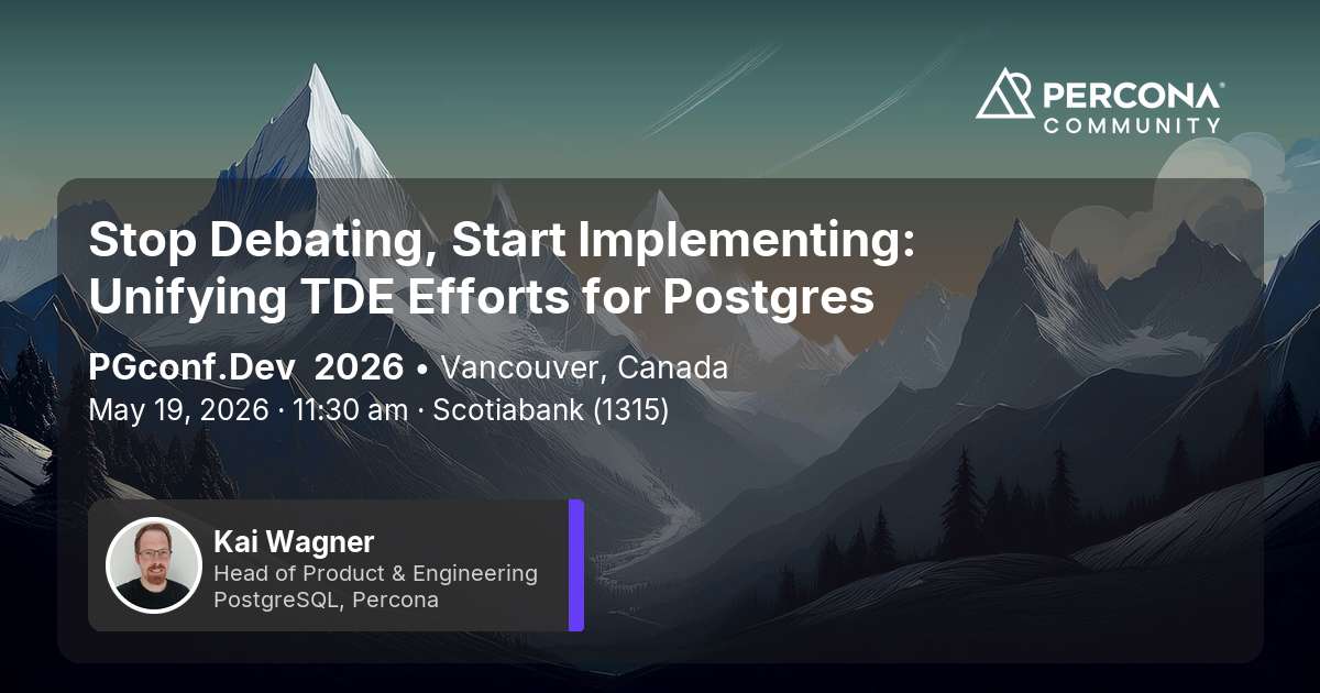 Stop Debating, Start Implementing: Unifying TDE Efforts for Postgres