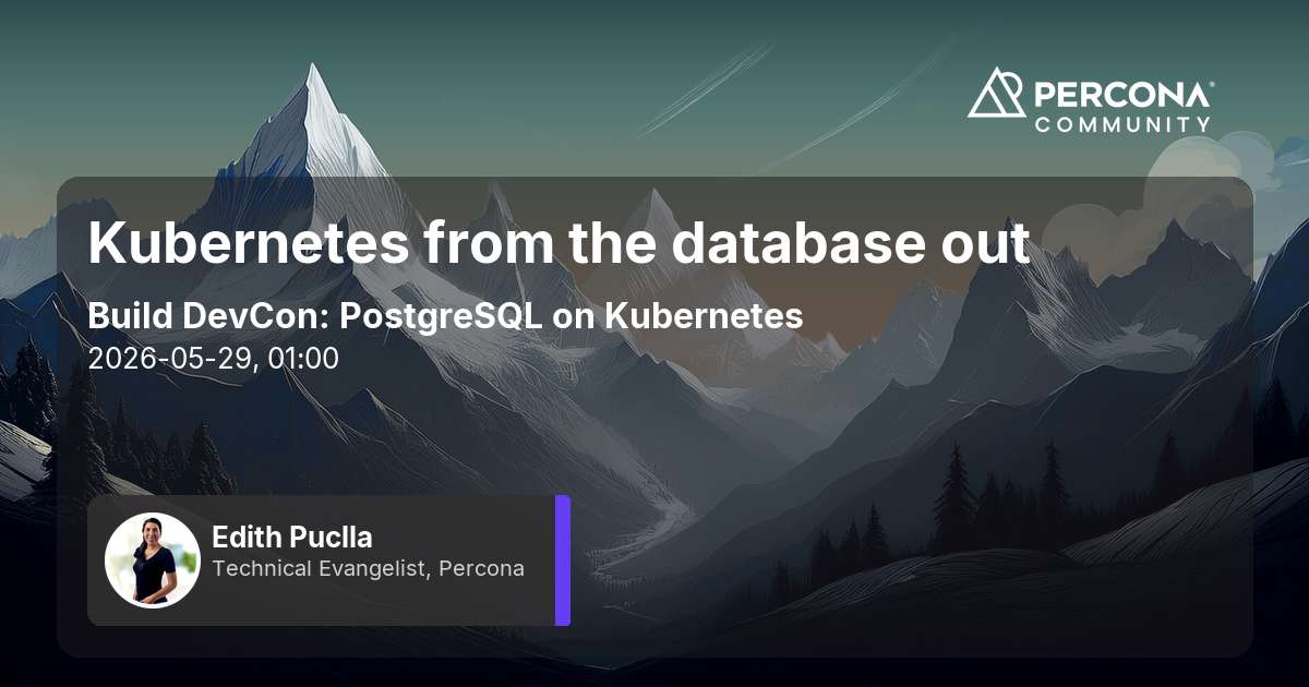Kubernetes from the database out