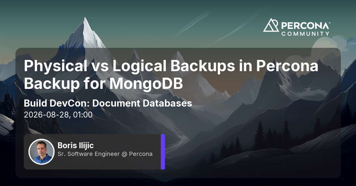 Physical vs Logical Backups in Percona Backup for MongoDB