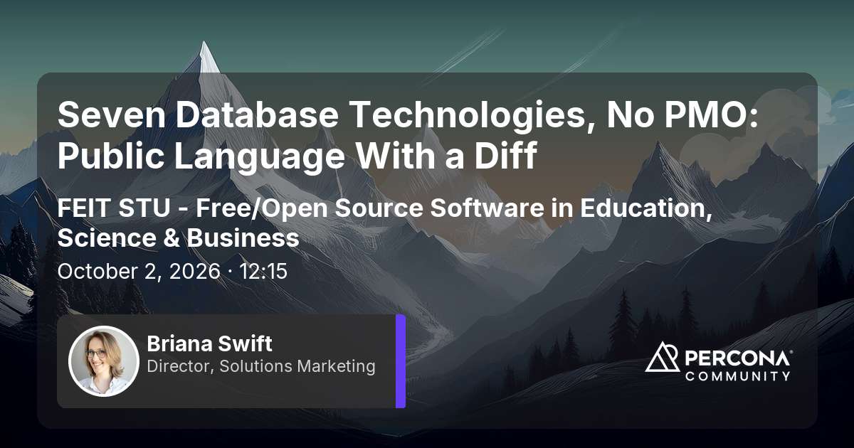 Seven Database Technologies, No PMO: Public Language With a Diff
