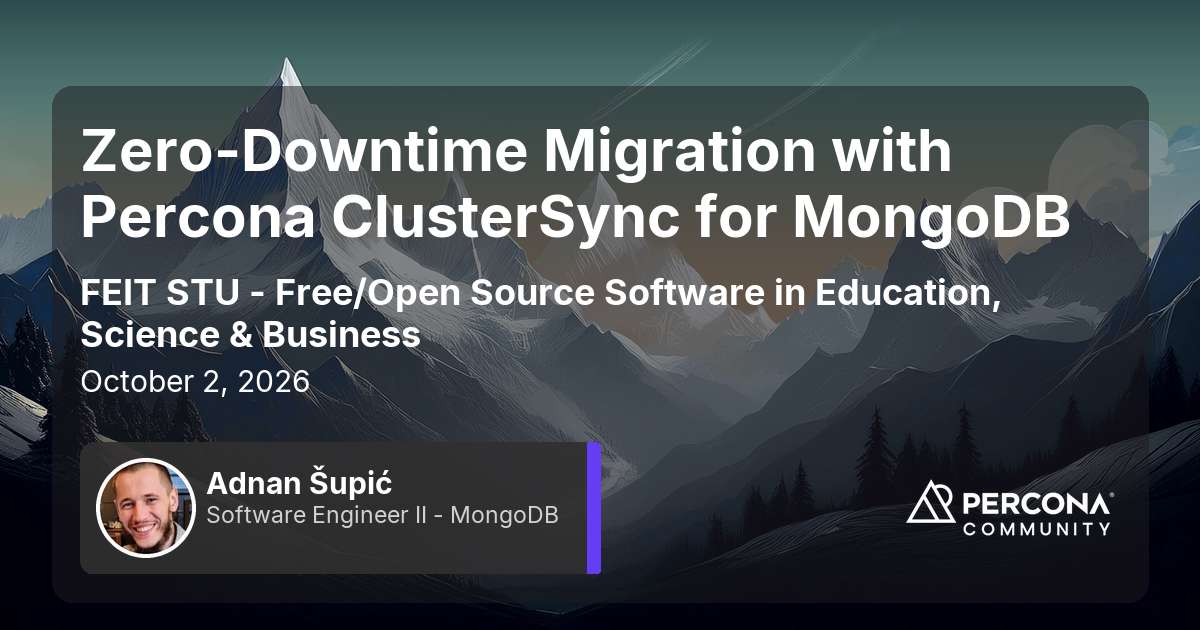 Zero-Downtime Migration with Percona ClusterSync for MongoDB
