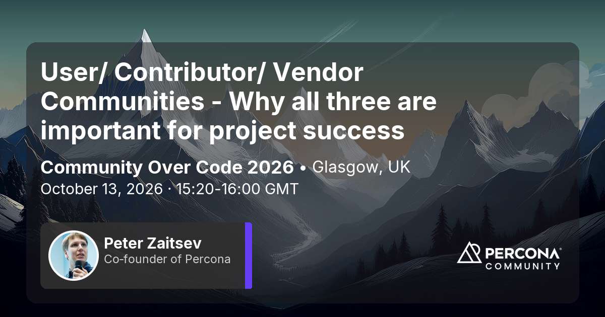 User/ Contributor/ Vendor Communities - Why all three are important for project success