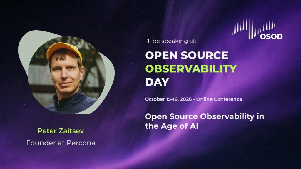 Peter Zaitsev speaking at Open Source Observability Day — Open Source Observability in the Age of AI